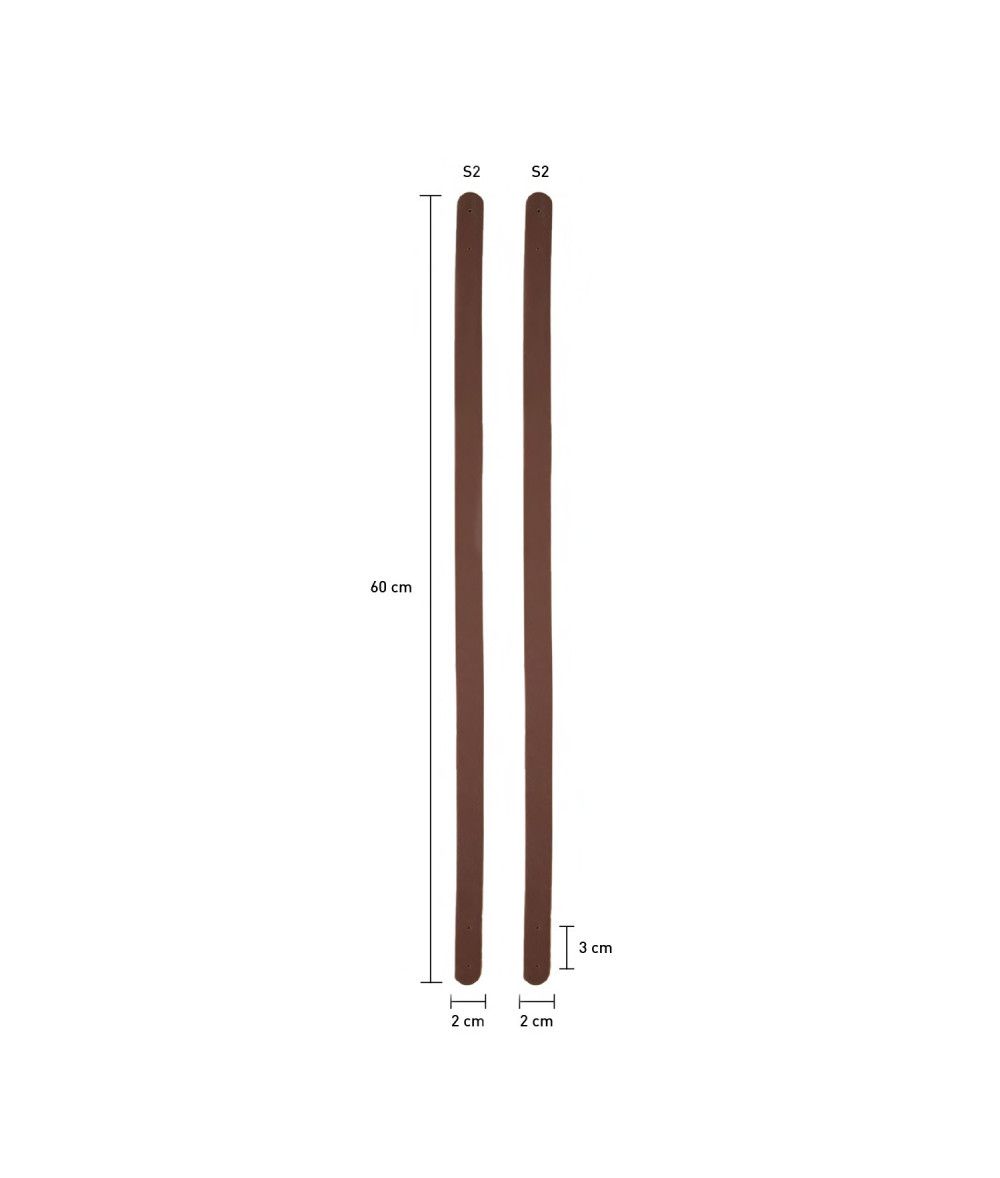 Asas 60cm negras y marrones