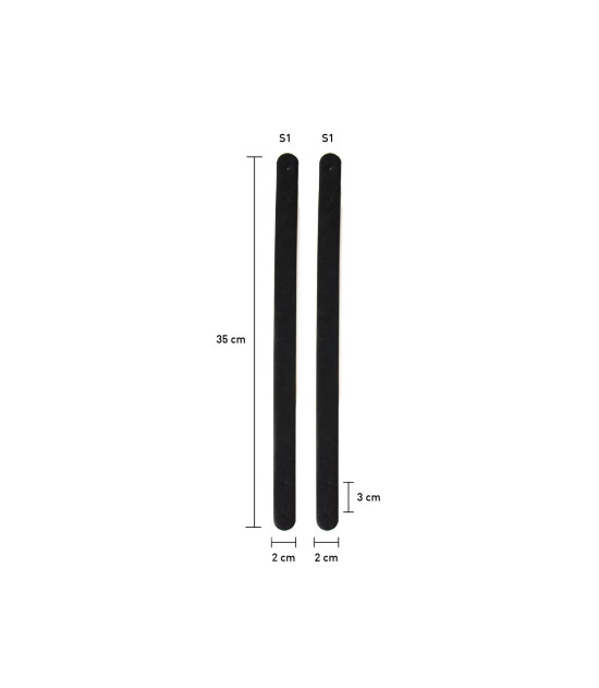 
                                                                                            Asas 35cm negras y marrones
                                                                                    