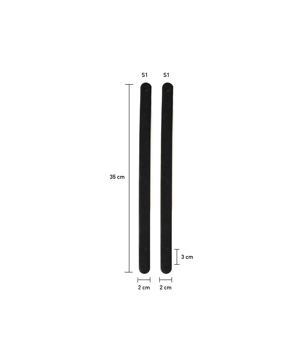 Asas 35cm negras y marrones