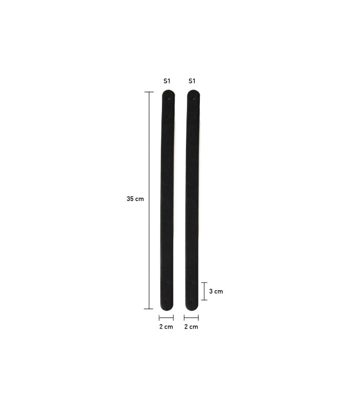 Asas 35cm negras y marrones