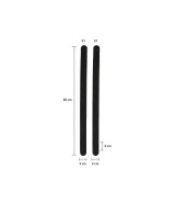 Asas 35cm negras y marrones