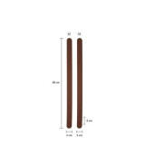 Asas 35cm negras y marrones