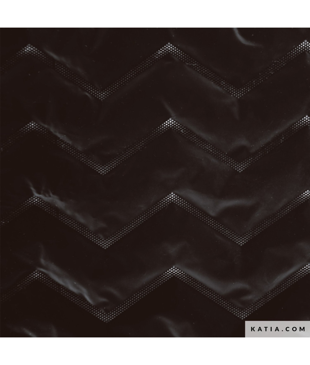 Tela Techno Peachskin acolchada Pad Black