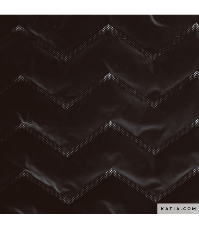 Tela Techno Peachskin acolchada Pad Black