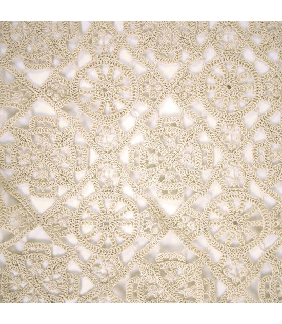 
                                                                                            Tela de encaje Crochet con diseño circular
                                                                                    