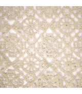 Tela de encaje Crochet con diseño circular