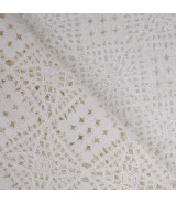 Tela de encaje Crochet con diseño cuadrado