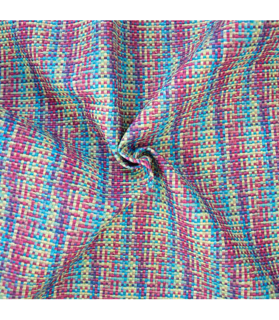 Tela Polipiel multicolor efecto textil Vibrant Agotada