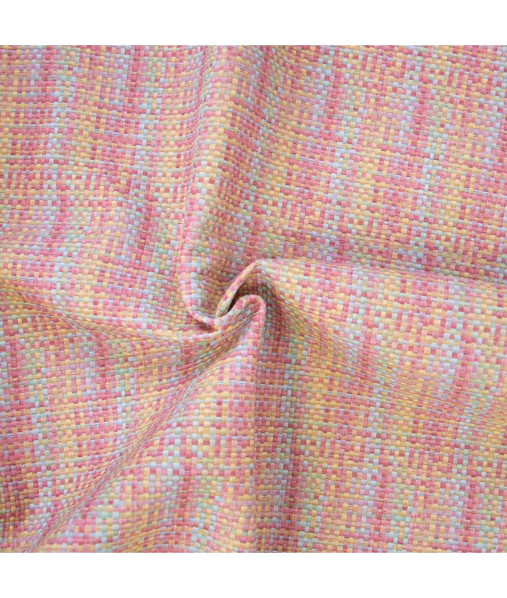Tela Polipiel multicolor efecto textil Pastel Agotada