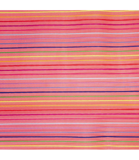 
                                                                                            Tela Tejido de rejilla de rayas multicolor Coral - Agotado
                                                                                    