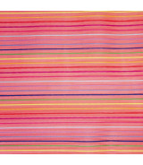 Tela Tejido de rejilla de rayas multicolor Coral - Agotado