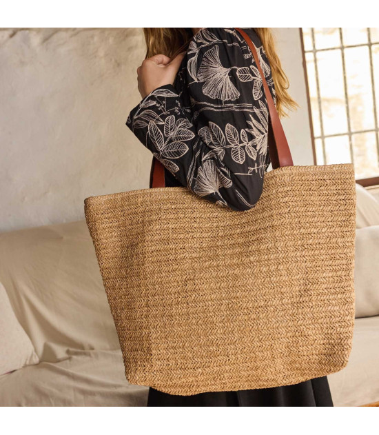 Tejido punto 100 % papel raffia Natural Color - Agotado
