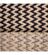 Tejido punto 100 % papel raffia Black & White - Agotado