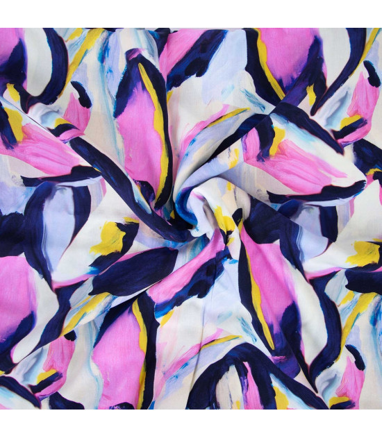 Tela viscosa Rayon Lilac Butterfly Chalis