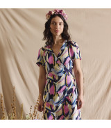 Tela viscosa Rayon Lilac Butterfly Chalis