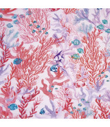 Tela de Rayon Red Seabed