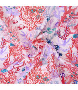 Tela de Rayon Red Seabed