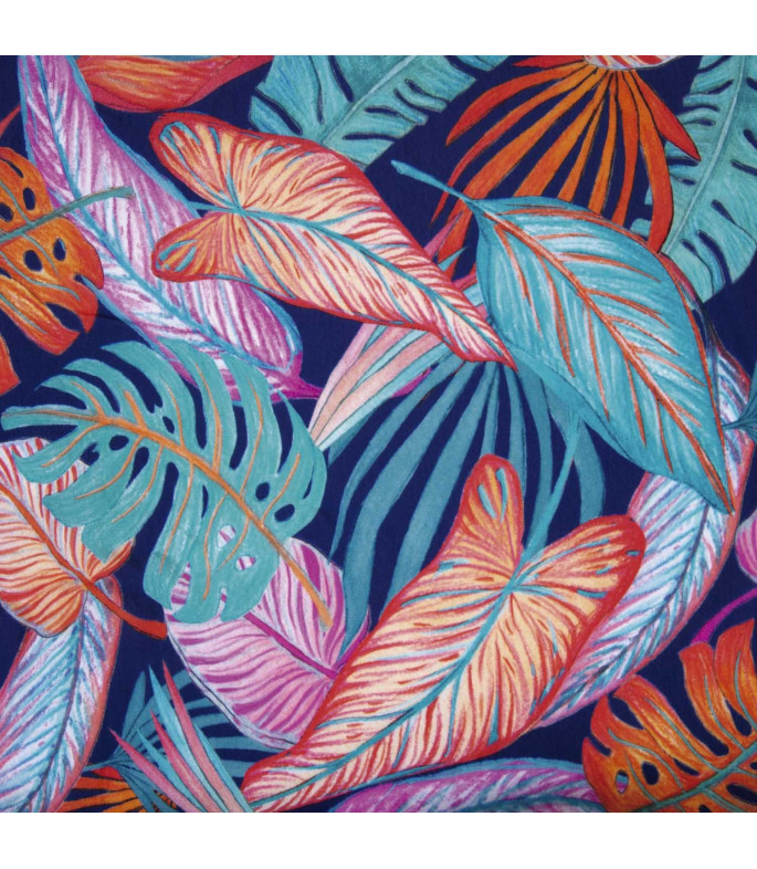 Tela de Rayon Tortoise Leaves