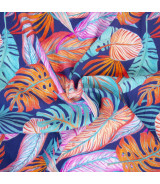 Tela de Rayon Tortoise Leaves