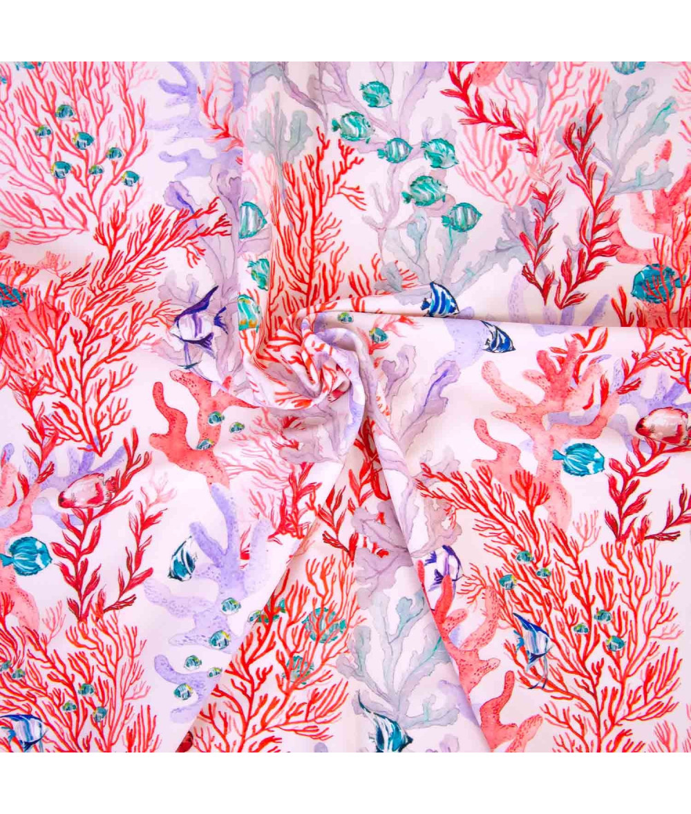 Lycra baño estampada Red Seabed