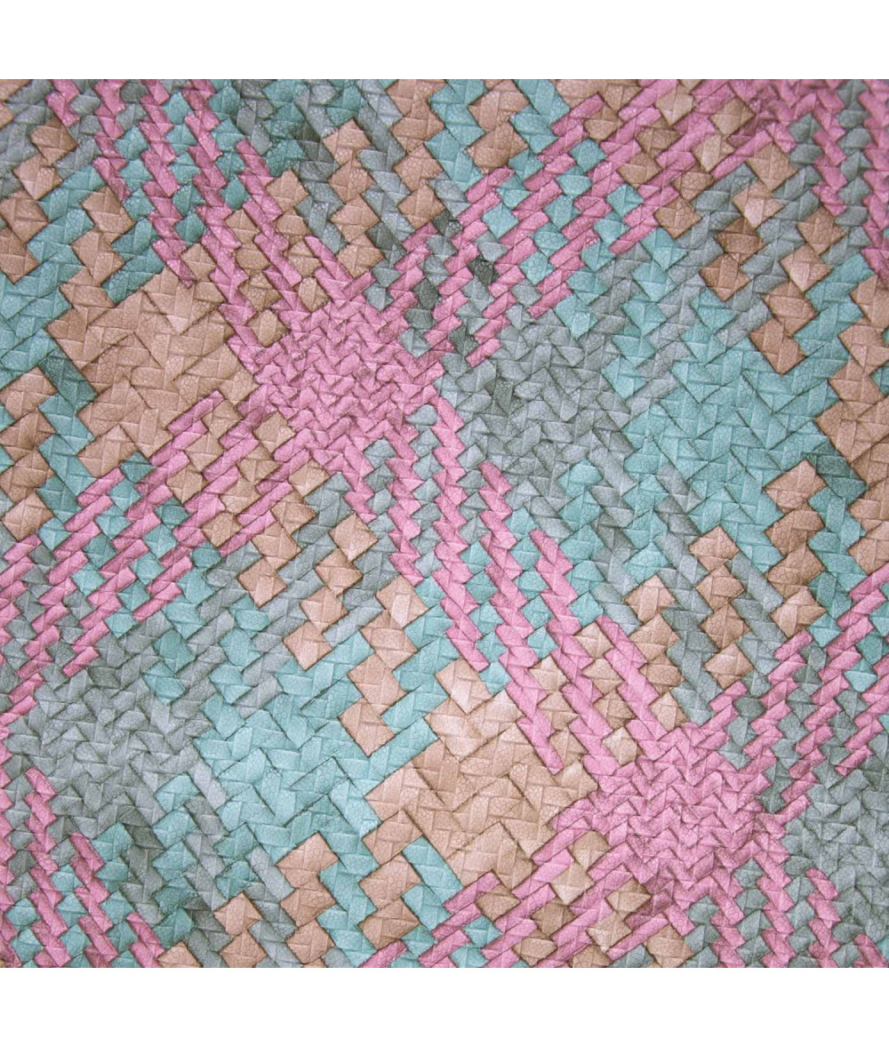 Tela Polipiel Diseño zigzag colores pastel