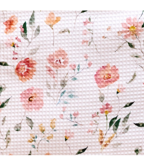 
                                                                                            Tela Waffle estampado floral
                                                                                    
