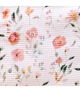 Tela Waffle estampado floral