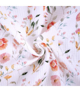 Tela Waffle estampado floral