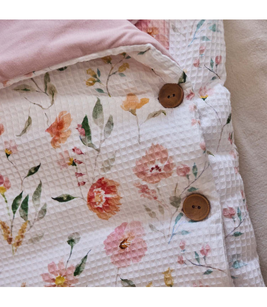 Tela Waffle estampado floral