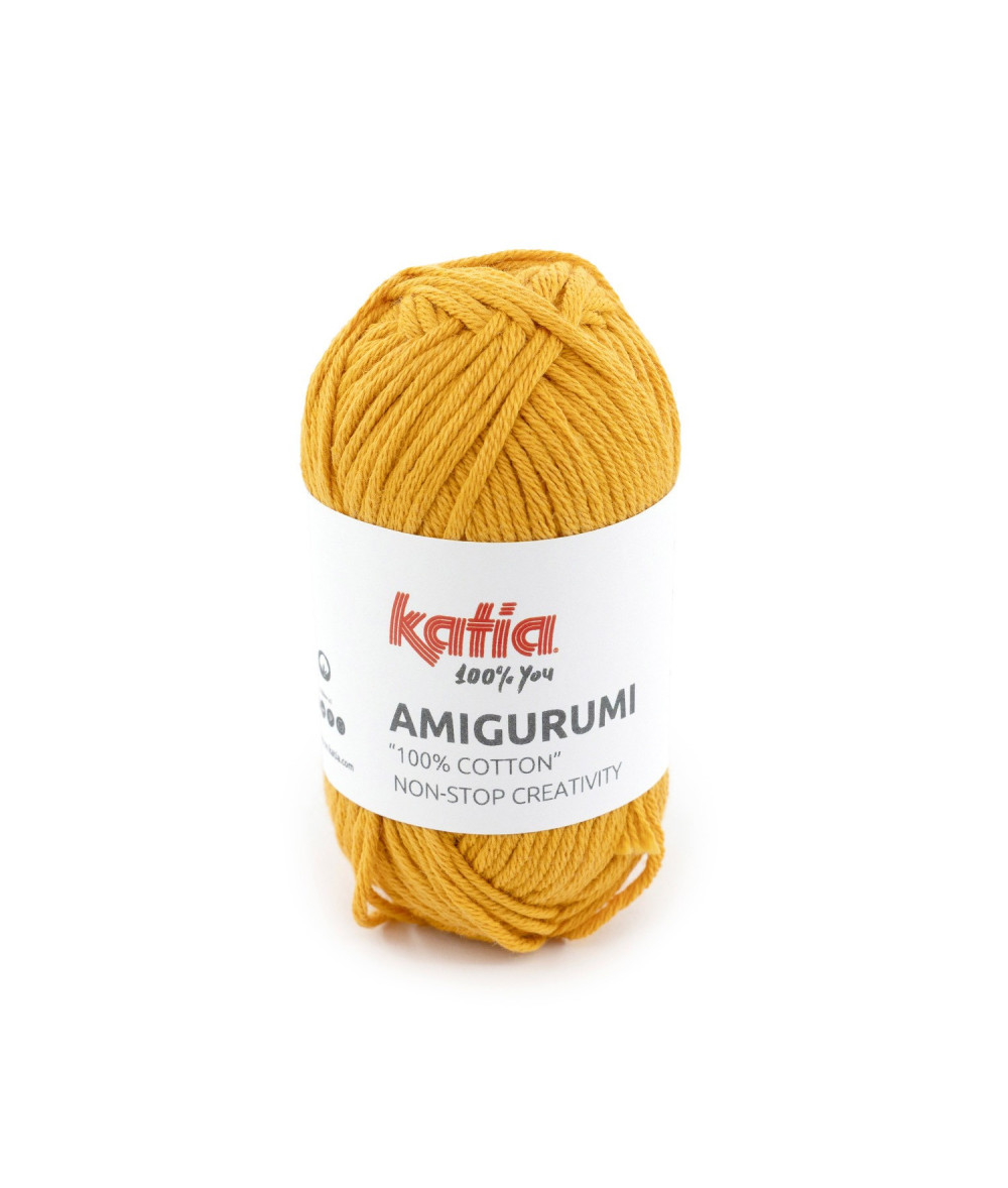 Ovillo Katia Amigurumi 100% algodón 20 g color mostaza