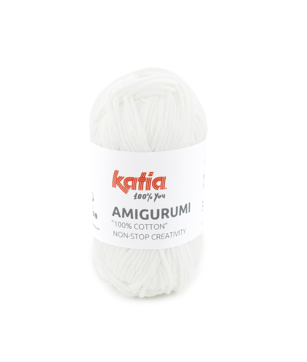 Ovillo Katia Amigurumi 100% algodón 20 g color blanco 1