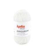 Ovillo Katia Amigurumi 100% algodón 20 g color blanco 1