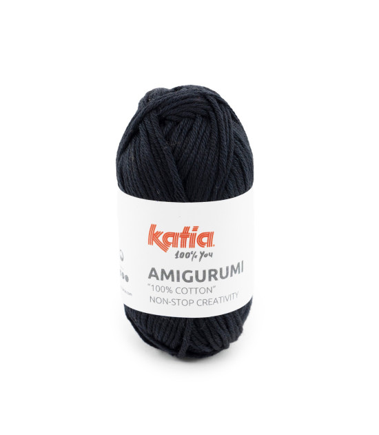 Ovillo Katia Amigurumi 100% algodón 20 g color negro