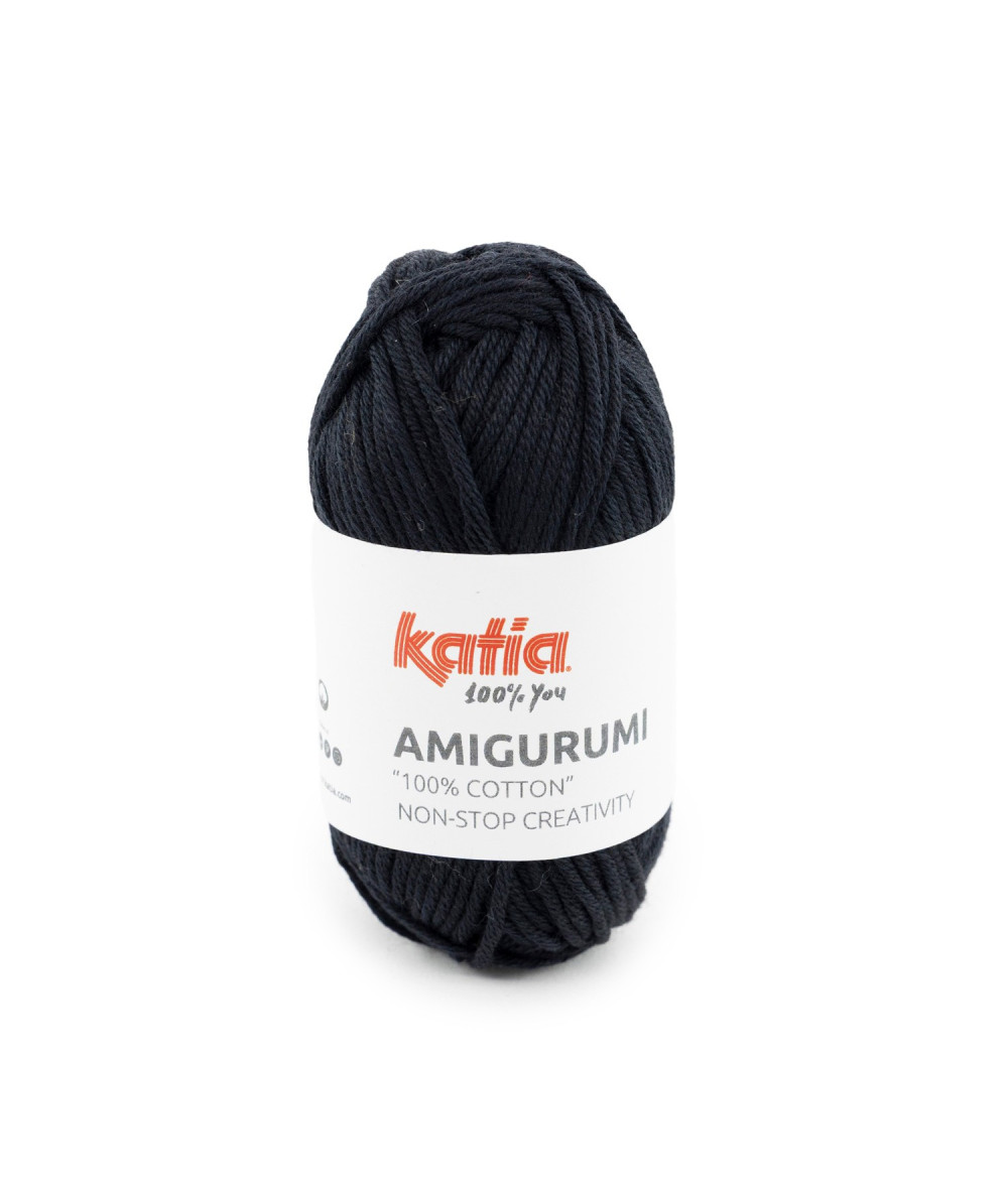 Ovillo Katia Amigurumi 100% algodón 20 g color negro