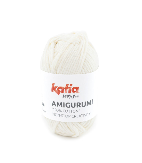 Ovillo Katia Amigurumi 100% algodón 20 g color crudo