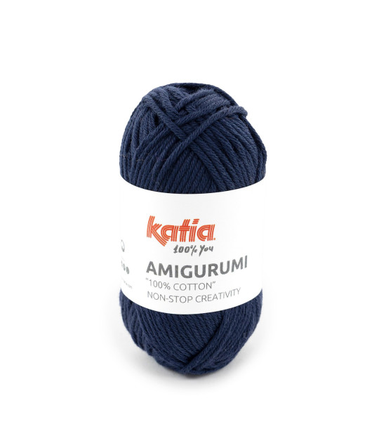 Ovillo Katia Amigurumi 100% algodón 20 g color azul marino
