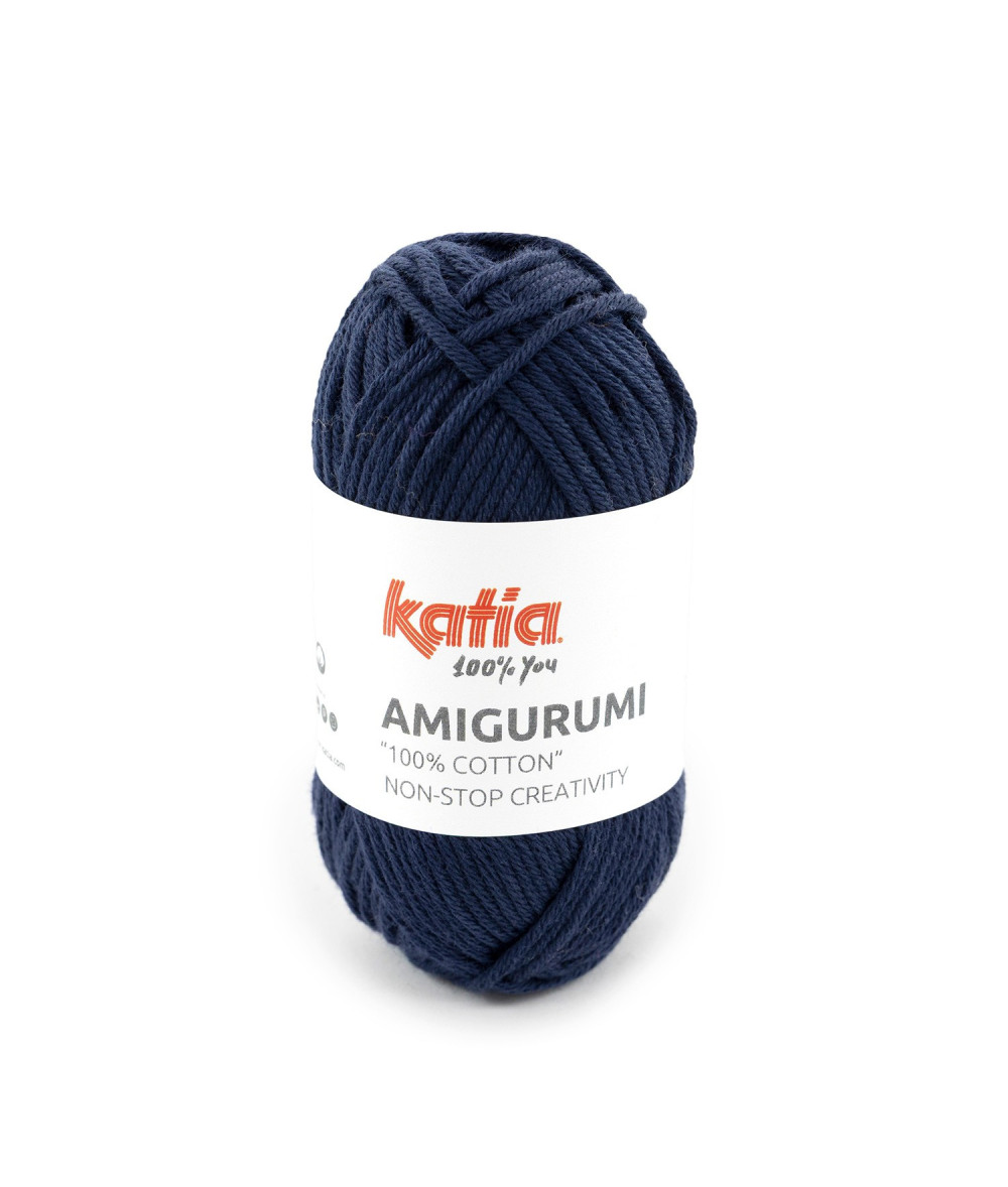 Ovillo Katia Amigurumi 100% algodón 20 g color azul marino