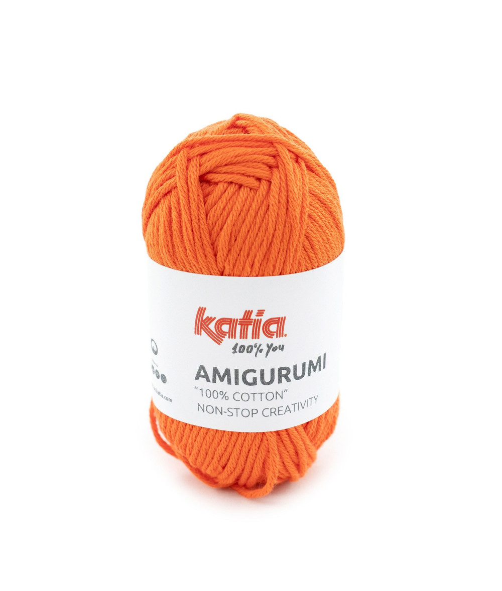 Ovillo Katia Amigurumi 100% algodón 20 g color naranja