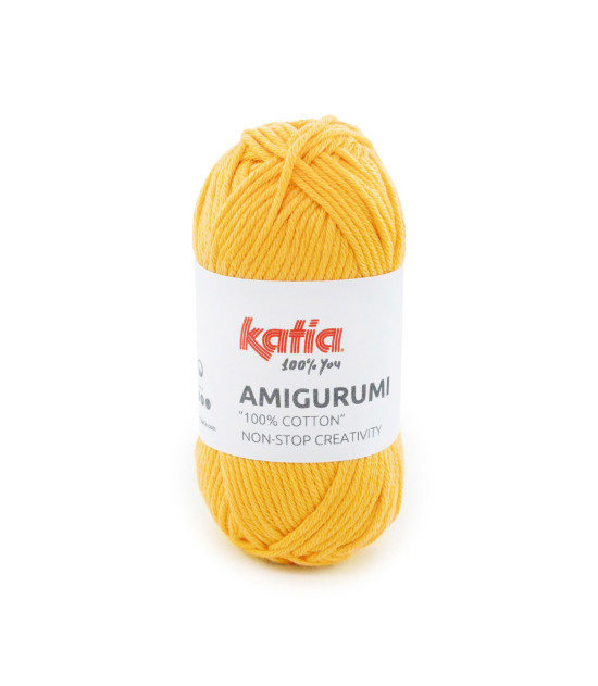Ovillo Katia Amigurumi 100% algodón 20 g color amarillo