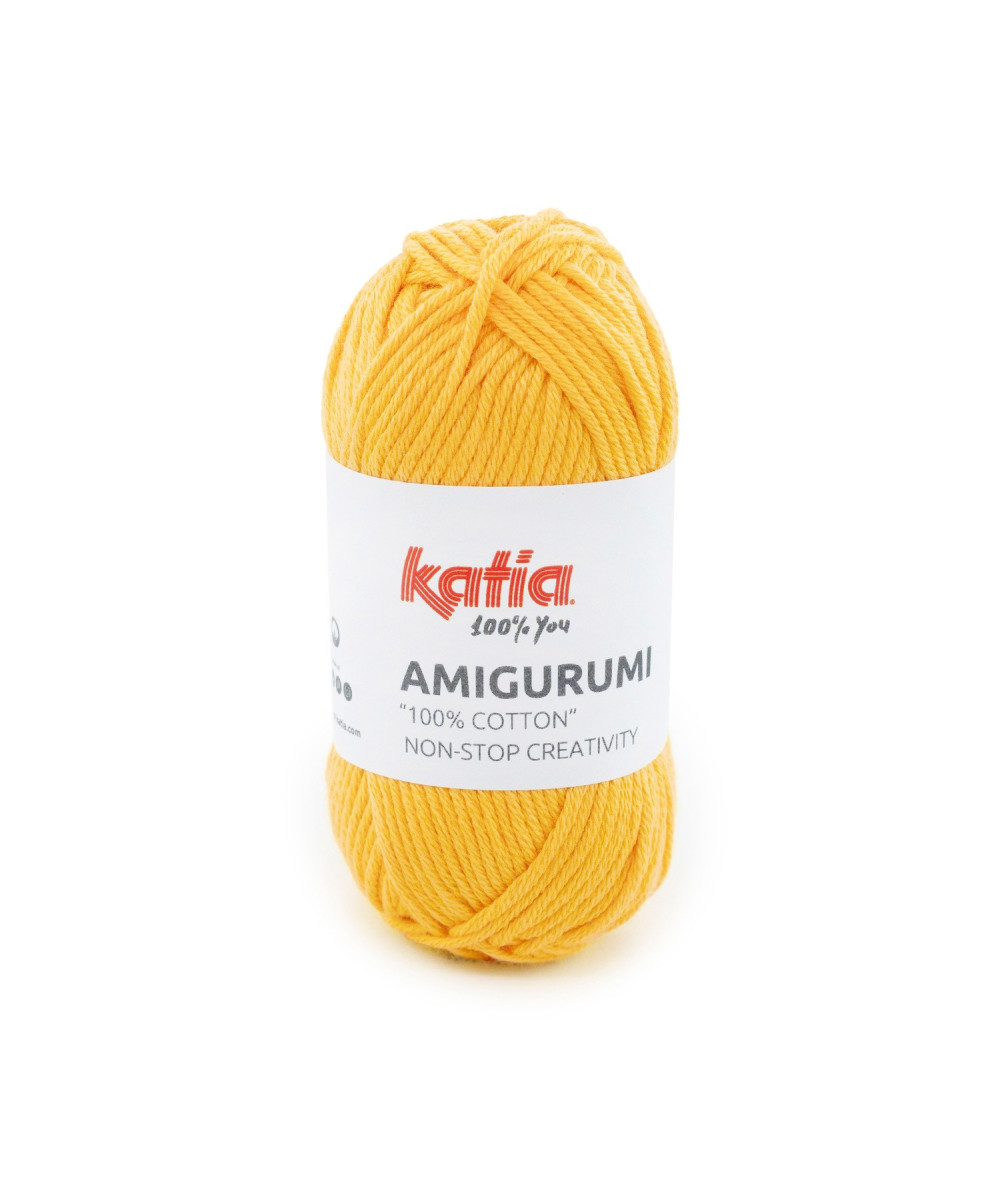 Ovillo Katia Amigurumi 100% algodón 20 g color amarillo