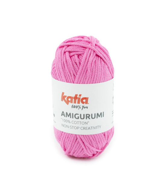 Ovillo Katia Amigurumi 100% algodón 20 g color fucsia