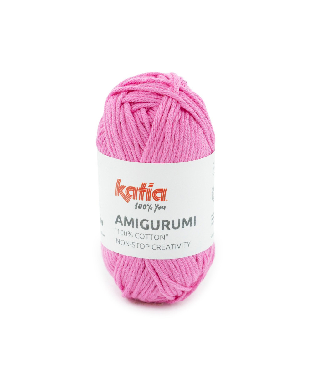 Ovillo Katia Amigurumi 100% algodón 20 g color fucsia