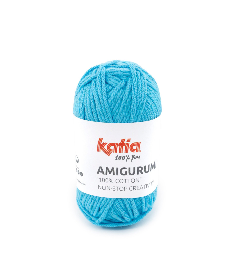 Ovillo Katia Amigurumi 100% algodón 20 g color turquesa