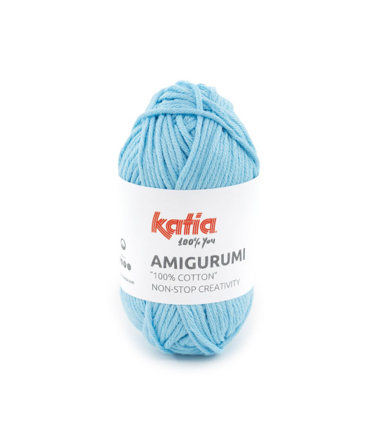 Ovillo Katia Amigurumi 100% algodón 20 g color azul