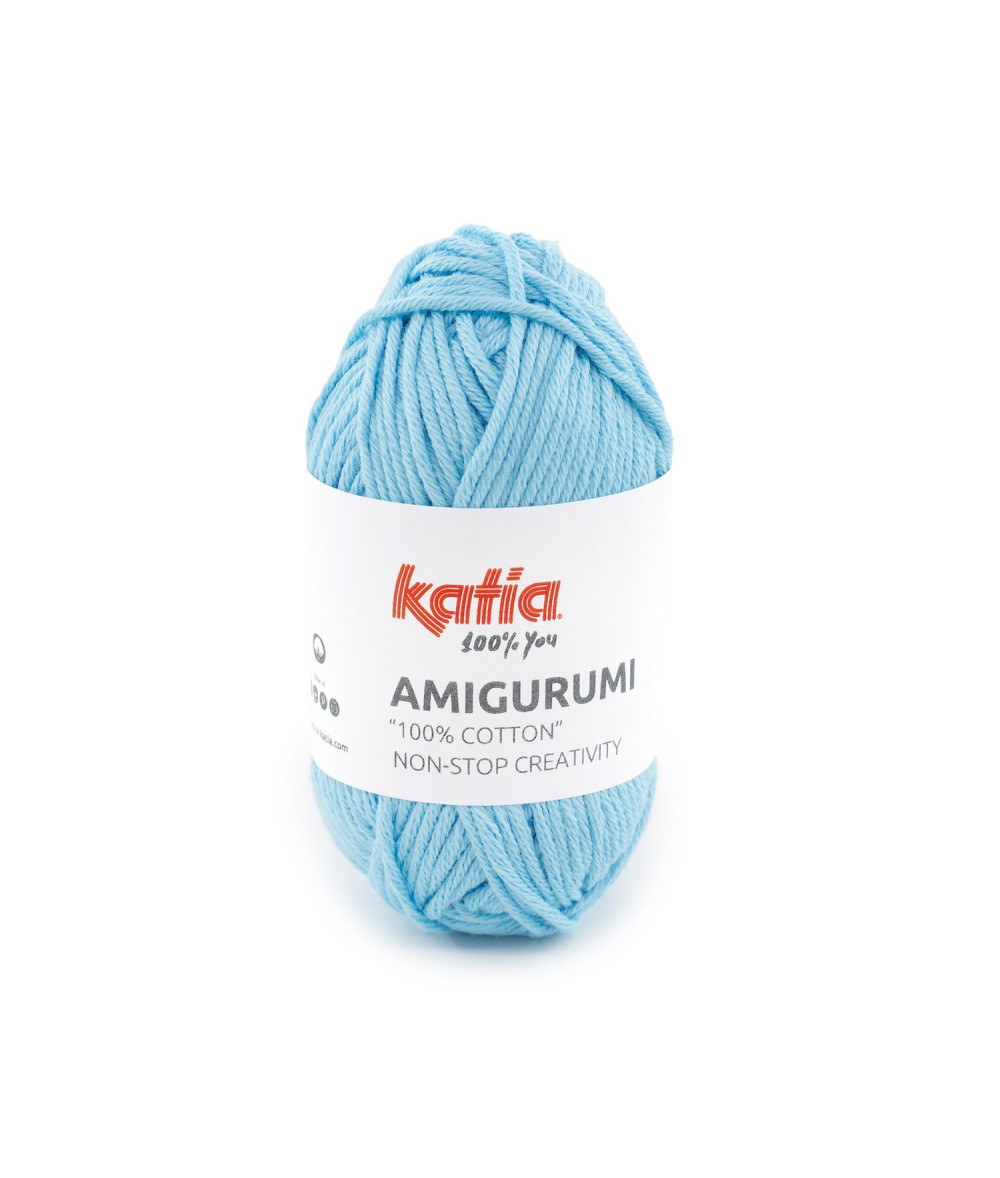 Ovillo Katia Amigurumi 100% algodón 20 g color azul