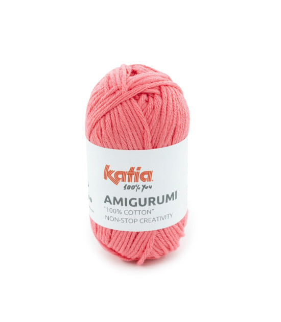 Ovillo Katia Amigurumi 100% algodón 20 g color coral