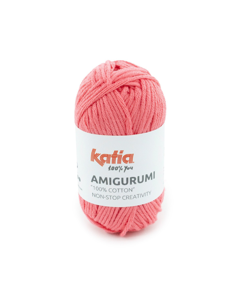 Ovillo Katia Amigurumi 100% algodón 20 g color coral