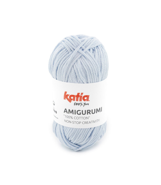 Ovillo Katia Amigurumi 100% algodón 20 g color celeste claro