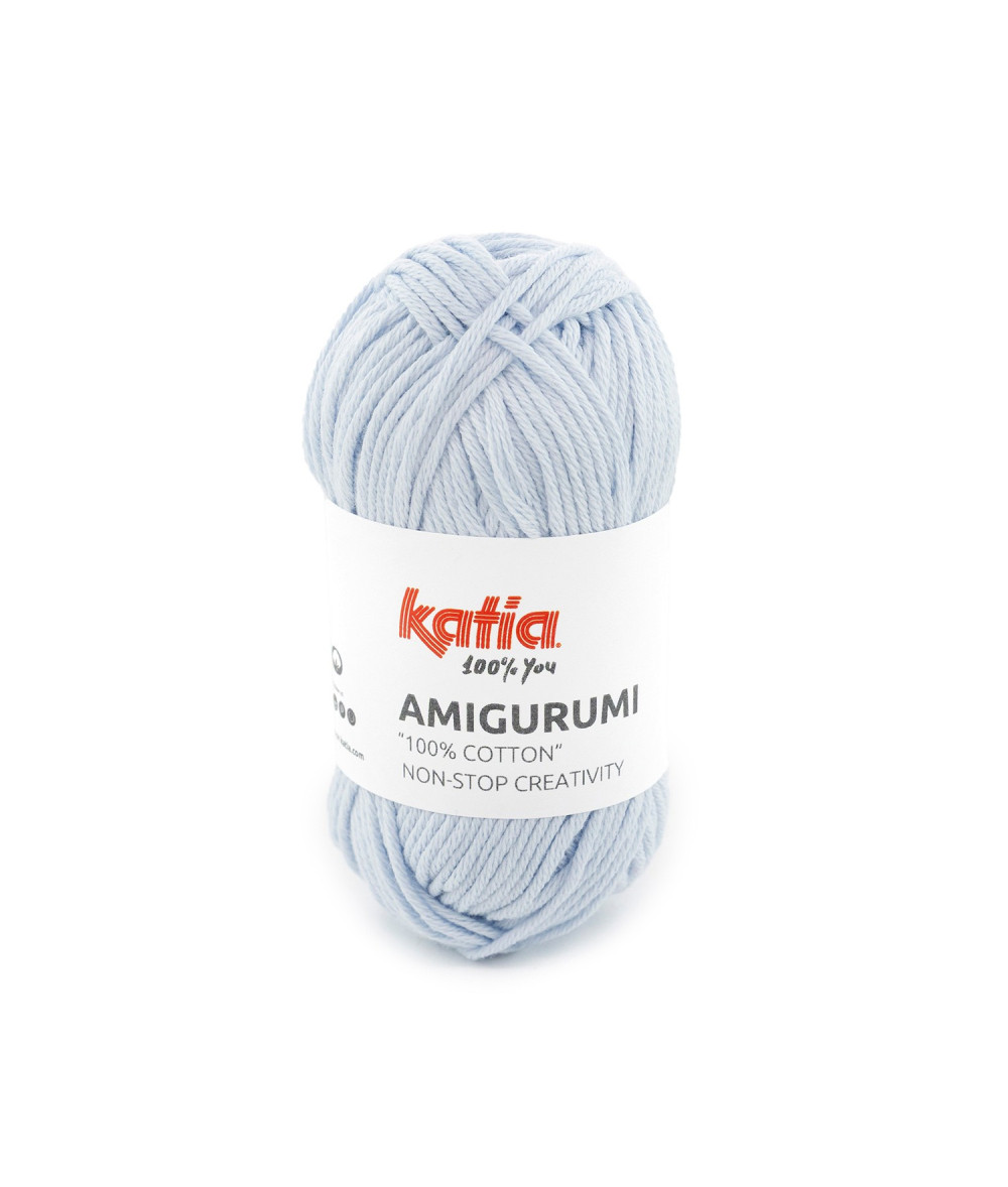 Ovillo Katia Amigurumi 100% algodón 20 g color celeste claro
