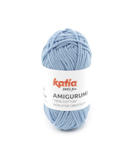 Ovillo Katia Amigurumi 100% algodón 20 g color azul medio